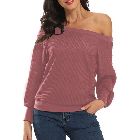 Sweaters - Juj Sweaters Shirts Henley Long Sleeve, Red 4